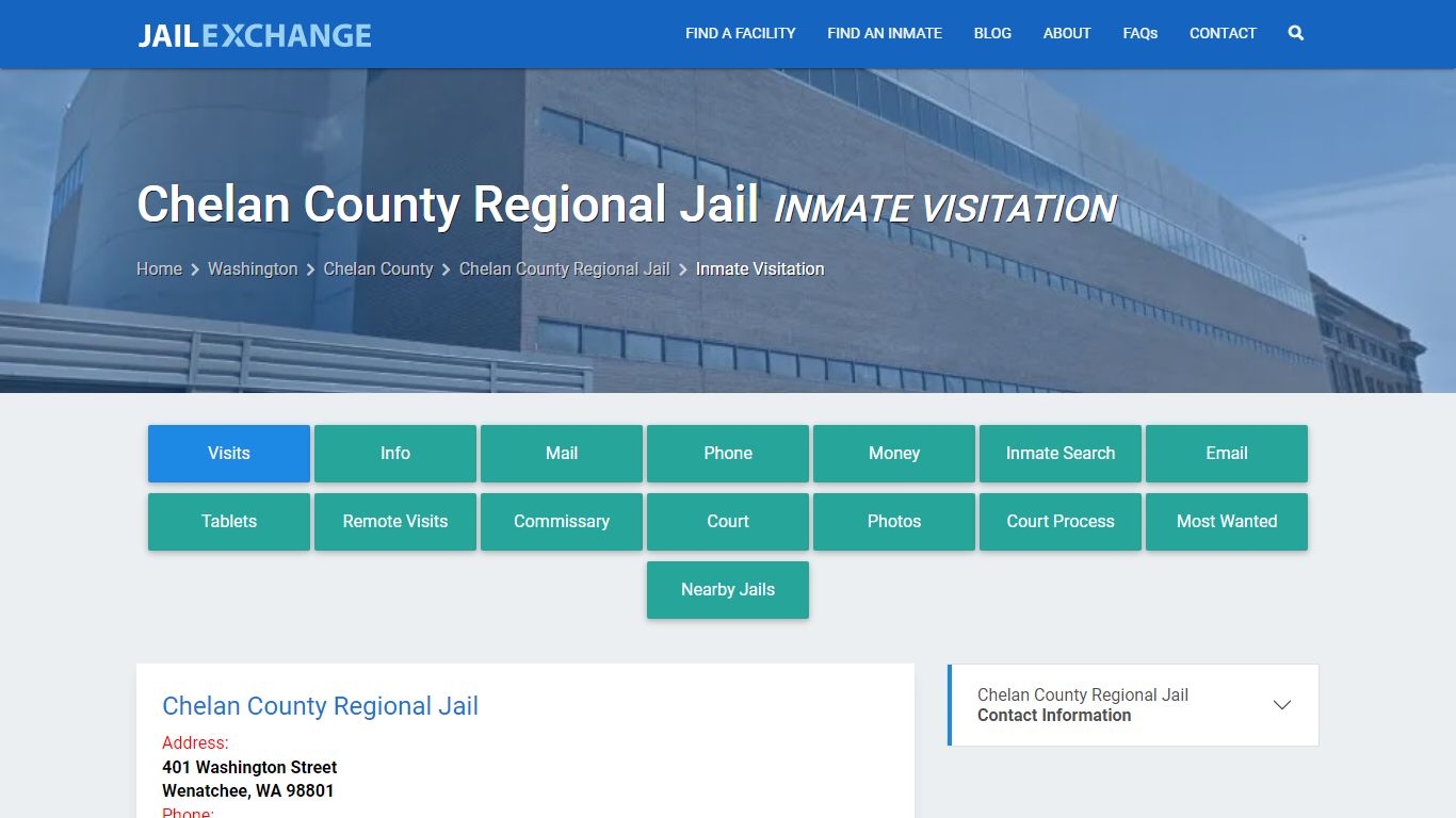 Inmate Visitation - Chelan County Regional Jail, WA