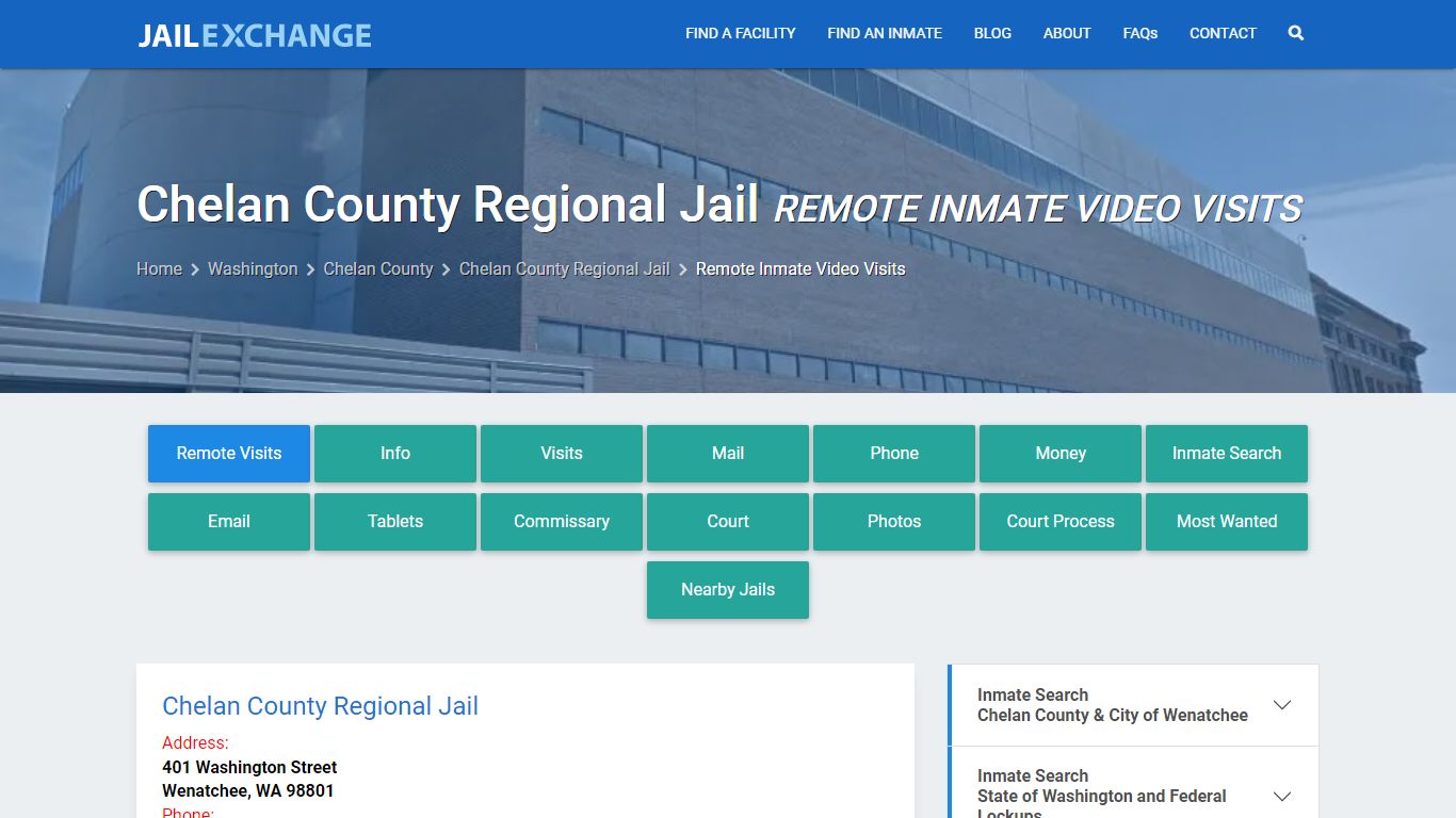 Video Visitation - Chelan County Regional Jail, WA